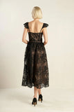 KNOW YOU BETTER LACE BLACK MIDI DRESS