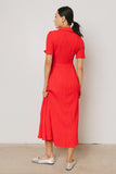 Nicole Smocked Maxi Dress in Red FINAL SALE