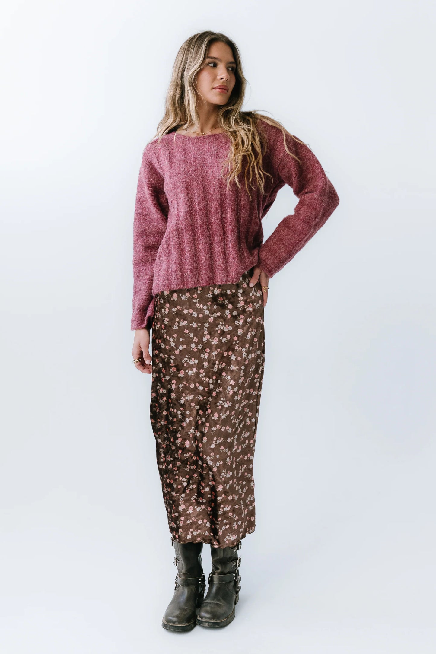 Zamara Ribbed Sweater in Red FINAL SALE