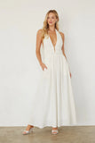 Arden Linen Halter Maxi Dress