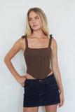 Serenity Bow Strap Corset Top