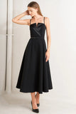 MIDNIGHT TUX BLACK MIDI DRESS