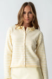 Brenna Striped Cardigan in Yellow