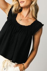 Casey Relaxed Top in Black FINAL SALE