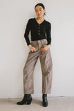Lisette Barrel Jean in Taupe Corduroy FINAL SALE