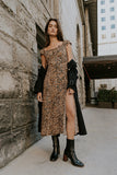 Kylie Leopard Midi Dress