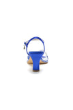 Pearl Open Toe Buckle Strap Chunky Heels