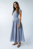 Bailee Maxi Dress in Slate Blue