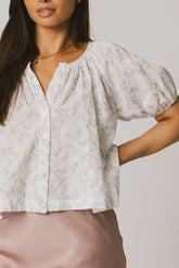 Peni Floral Blouse in Lavender FINAL SALE