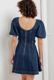 PUFF PLAY DENIM MINI DRESS FINAL SALE