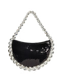 Womens Sparkling Rhinestone Shoulder Bag with PU Material