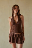 Gracie Polka Dot Ruffle Mini Skort
