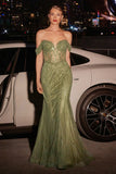 Annette Gown OFF THE SHOULDER FLORAL BEADED GOWN