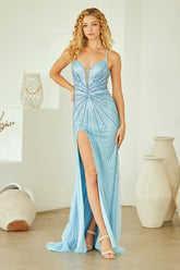 Halston Gown Hot Stone Fitted Dress