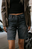 Kaydence Bermuda Shorts in Washed Black