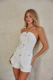 Matilda Two Piece Tailored Bustier Top and Short Set