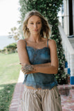 Berkley Lace Trim Tank in Teal