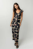 Asa Floral Maxi Dress in Black FINAL SALE