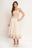 SPRING HARMONY COLOR BLOCKED MIDI DRESS