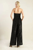 Sorelle Jumpsuit Black Sequin