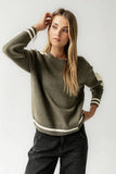 Jayce Striped Sweater in Green