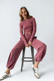 Kassie Joggers in Berry FINAL SALE