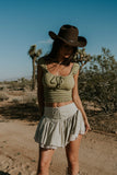 Andee Floral Mini Skirt in Yellow