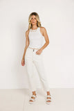 Bella Straight Leg Jeans in Cream FINAL SALE