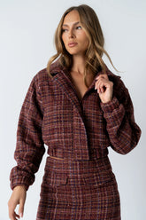 Finley Tweed Jacket in Red