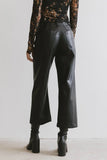 Sadie Wide Leg Pants in Black Leather FINAL SALE