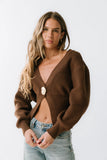 Minnie Knit Cardigan in Brown FINAL SALE