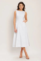 CLOUDLIGHT SUMMER WHITE MIDI DRESS