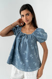 Brinklee Floral Denim Top