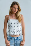Freida Polka Dot Top in Ivory