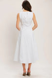 SEASIDE BRUNCH WHITE MIDI DRESS