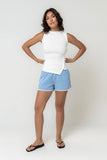 Maia Gingham Shorts in Blue