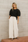 Tatum Woven Pants in Oatmeal FINAL SALE