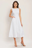CLOUDLIGHT SUMMER WHITE MIDI DRESS