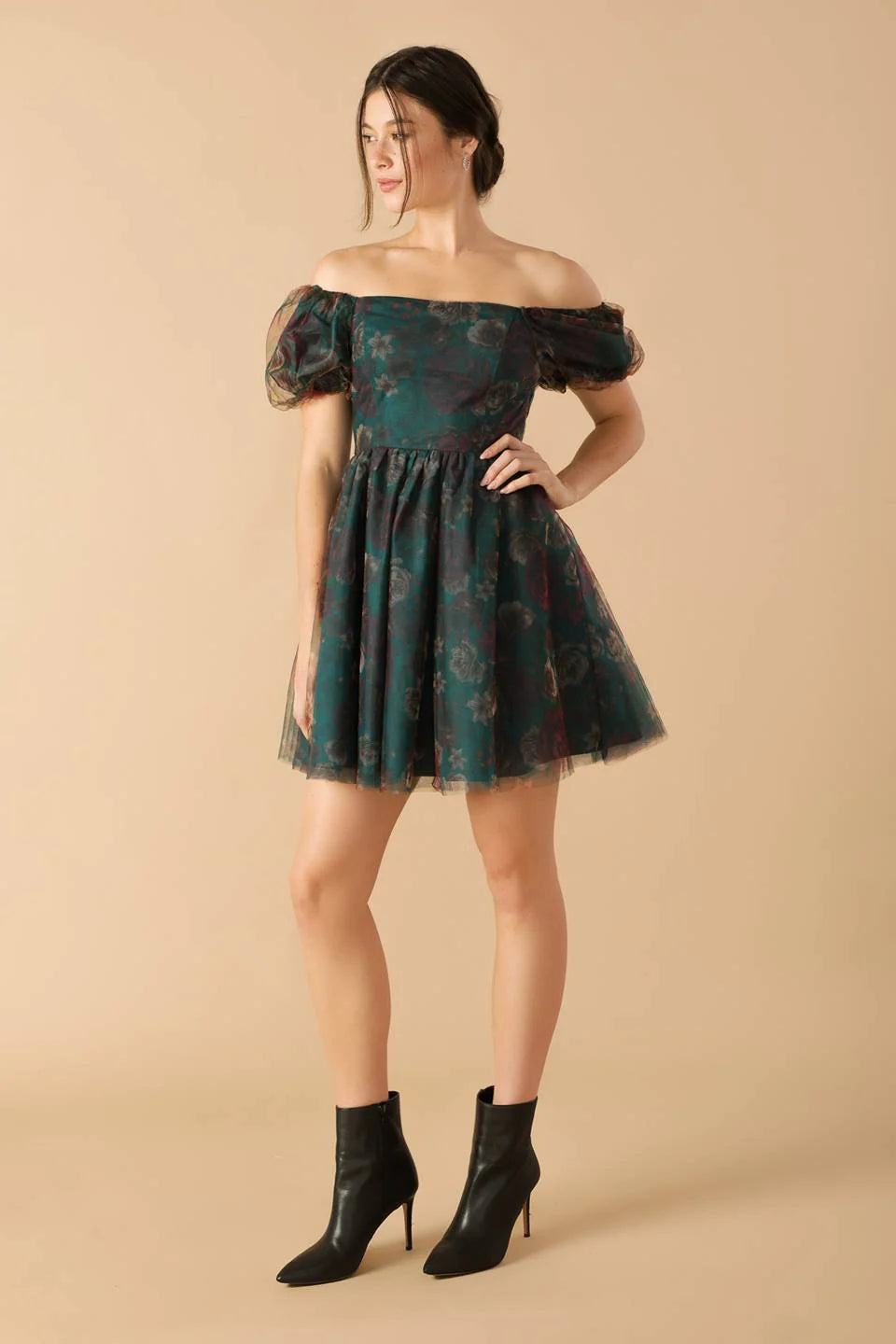 BE GOOD TO ME WOVEN ORGANZA DRESS