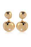 Polished Double Pebble Drop Earrings