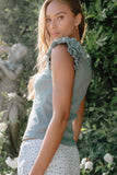 Kaitlyn Embroidered Top in Blue