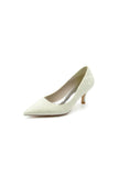 Lace Pointed Toe Kitten Heels