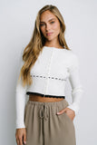 Irene Ribbed Sweater in Cream