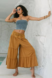 Asha Tiered Pants in Camel
