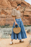 Joannie Tiered Denim Skirt FINAL SALE