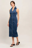 EVERYDAY EDGE DENIM MIDI DRESS