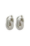 LUV AJ Pave Interlock Hoops