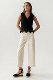 Vicky Crochet Vest in Black