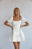 Whitley Tie Back Puff Sleeve Babydoll Mini Dress