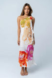 Erica Asymmetrical Floral Maxi Dress